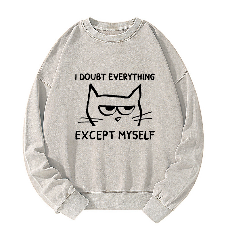 Tokyo-Tiger Confident Kitten Washed Sweatshirt