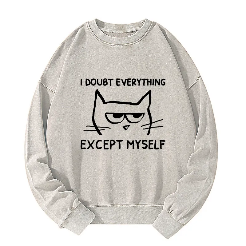 Tokyo-Tiger Confident Kitten Washed Sweatshirt Sale