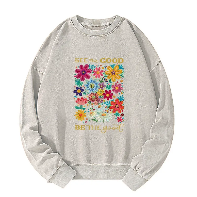 Tokyo-Tiger Flower：See The Good Be The Good Washed Sweatshirt