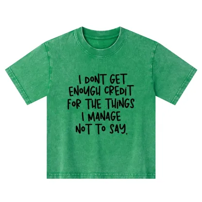 Tokyo-Tiger Saying No Is A Superpower Kids Washed T-Shirt