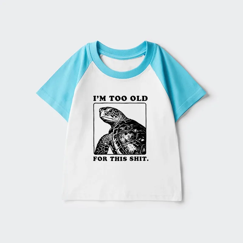 Tokyo-Tiger Turtle I Quit Meme Energy Kids Raglan T-shirt Sale