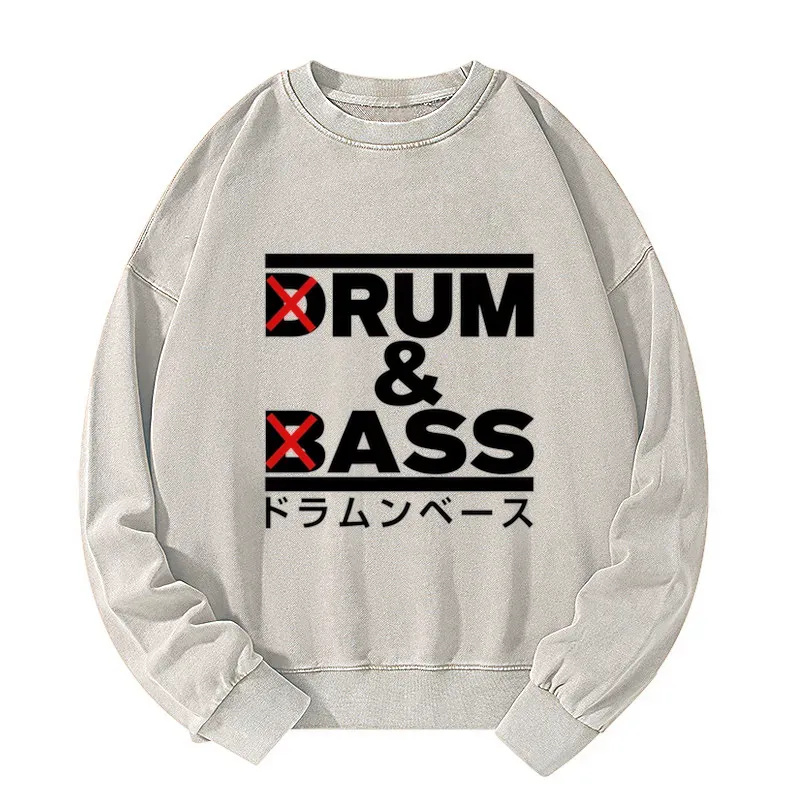 Tokyo-Tiger Drum And Bass Funny Washed Sweatshirt