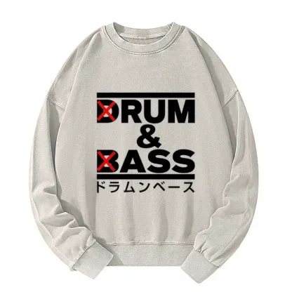 Tokyo-Tiger Drum And Bass Funny Washed Sweatshirt