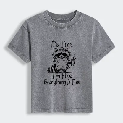 Tokyo-Tiger Raccoon Fine Meme Women's Washed T-shirt