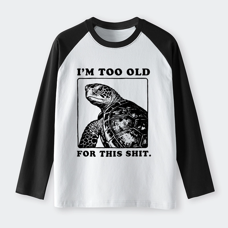 Tokyo-Tiger Turtle I Quit Meme Energy Raglan Long Sleeve T-shirt