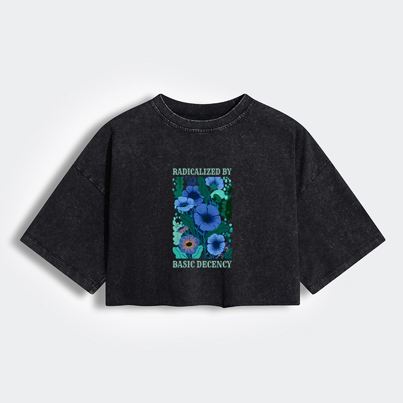 Tokyo-Tiger Pure Radicalism Women's Washed Crop T-Shirt