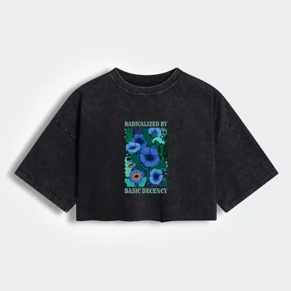 Tokyo-Tiger Pure Radicalism Women's Washed Crop T-Shirt