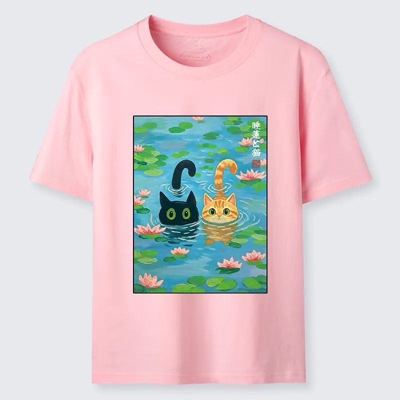Tokyo-Tiger Cats In The Lotus Pond Classic T-Shirt