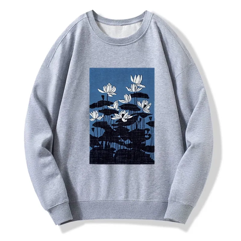 Tokyo-Tiger Blue Lotus Japanese Art Classic Sweatshirt