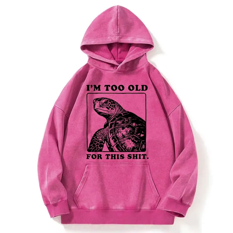 Tokyo-Tiger Turtle I Quit Meme Energy Washed Hoodie