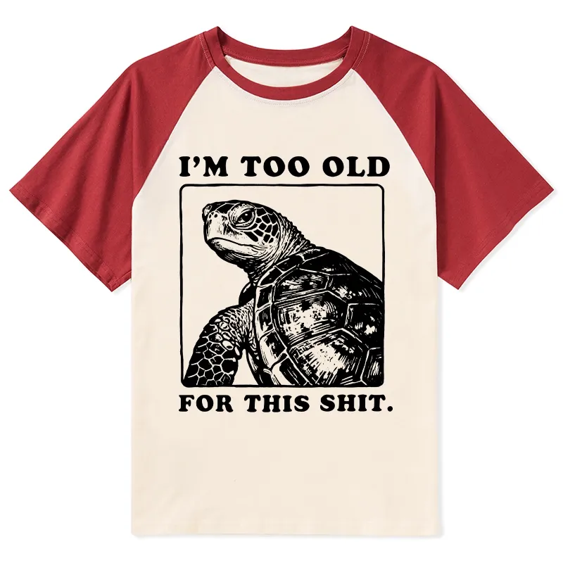 Tokyo-Tiger Turtle I Quit Meme Energy Raglan T-shirt