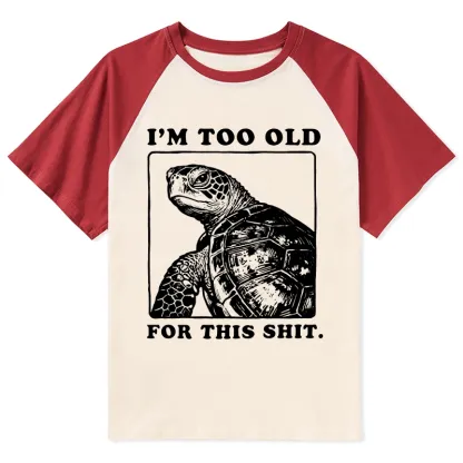 Tokyo-Tiger Turtle I Quit Meme Energy Raglan T-shirt