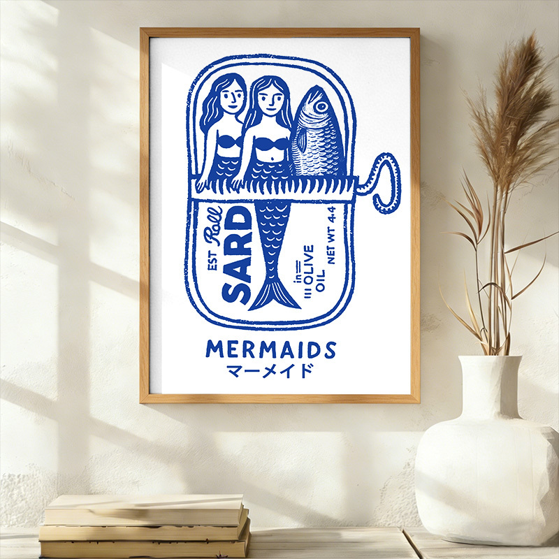 Tokyo-Tiger Mermaid Can Wall Art Poster