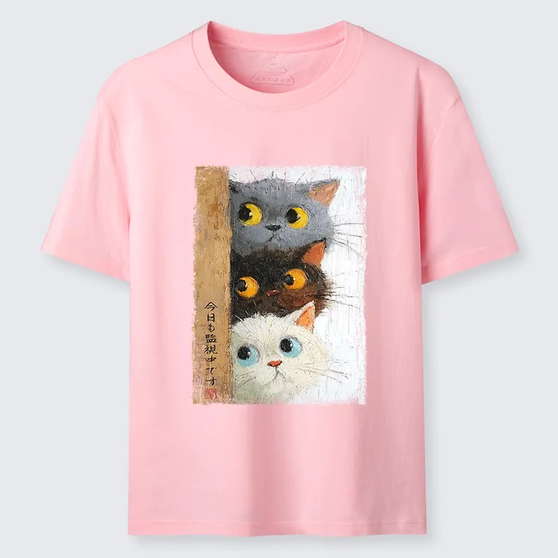 Tokyo-Tiger Three Cute Cats Watch You Classic T-Shirt