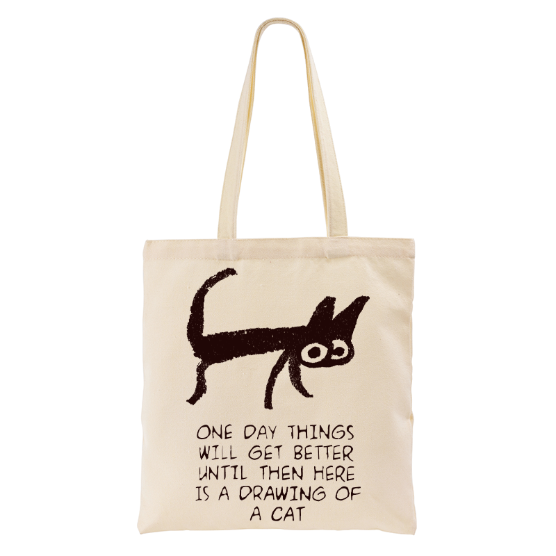 Tokyo-Tiger Cat Cheer Up Drawing Tote Bag