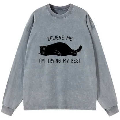 Tokyo-Tiger When Life Is Hard Nap First Washed Long Sleeve T-Shirt