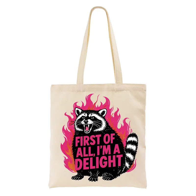 Tokyo-Tiger Angry Raccoon Funny Tote Bag Sale