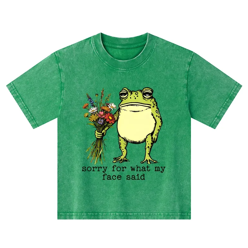 Tokyo-Tiger Frog Sorry Mode Activated Washed T-Shirt