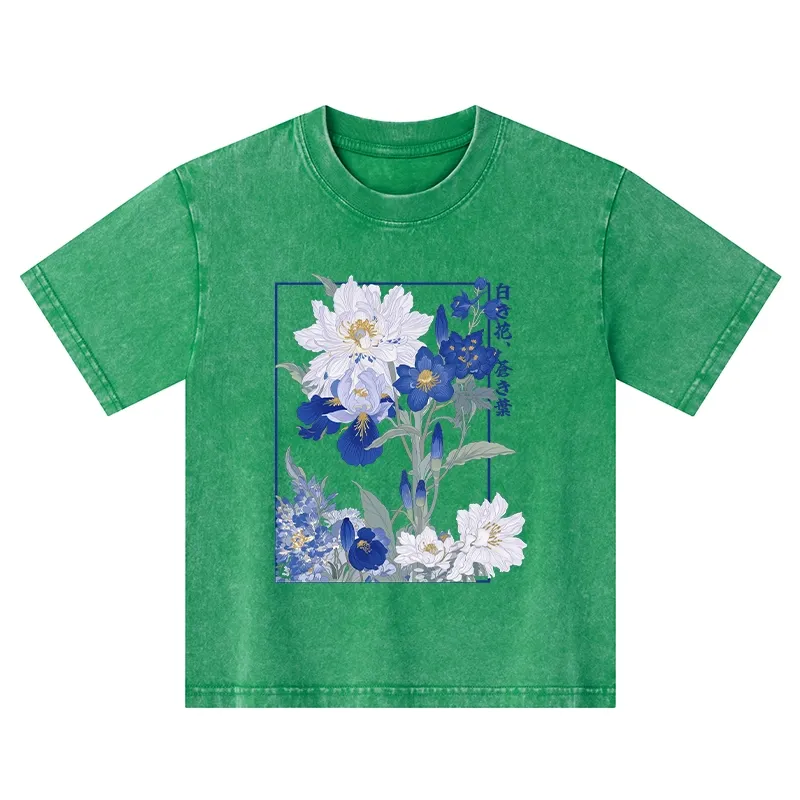 Tokyo-Tiger Blossoms Of The Firmament Kids Washed T-Shirt