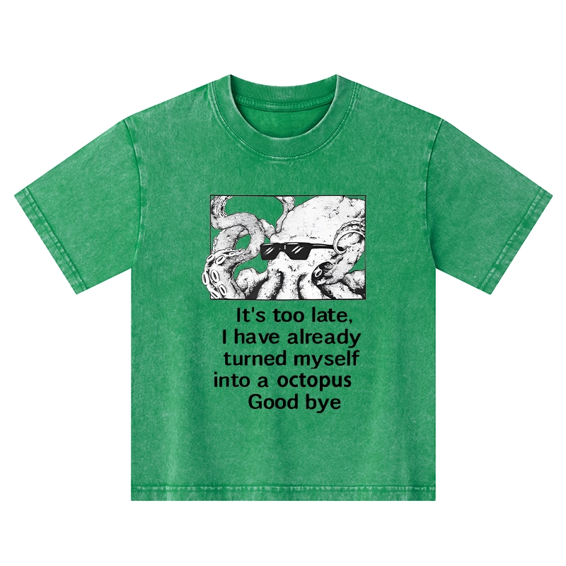 Tokyo-Tiger Octopus Meme I Disappeared Completely Kids Washed T-Shirt