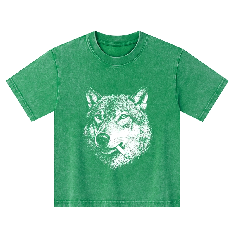 Tokyo-Tiger Cool Wolf Meme Bad Decisions Pending Kids Washed T-Shirt