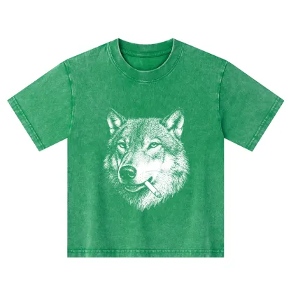 Tokyo-Tiger Cool Wolf Meme Bad Decisions Pending Kids Washed T-Shirt