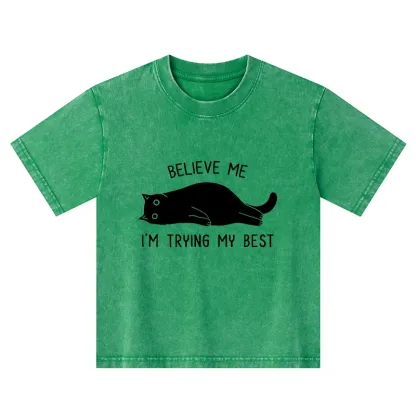 Tokyo-Tiger When Life Is Hard Nap First Kids Washed T-Shirt