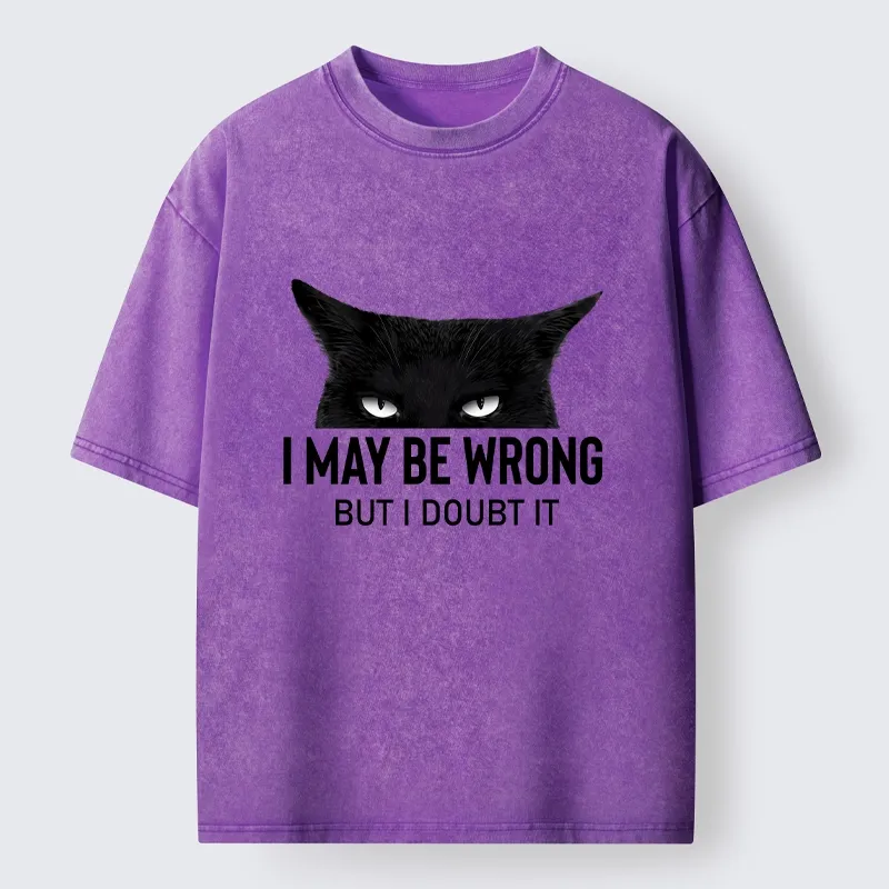 Tokyo-Tiger Confident Cat Attitude Meme Washed T-Shirt