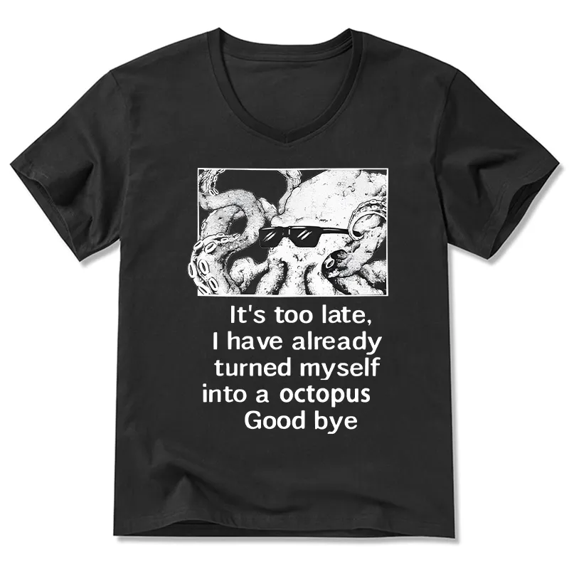 Tokyo-Tiger Octopus Meme I Disappeared Completely V-Neck Classic T-Shirt