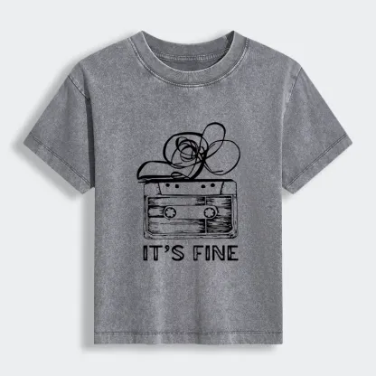 Tokyo-Tiger Cassette Fine Meme Women's Washed T-shirt