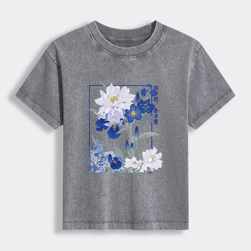 Tokyo-Tiger Blossoms Of The Firmament Women's Washed T-shirt