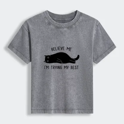 Tokyo-Tiger When Life Is Hard Nap First Women's Washed T-shirt