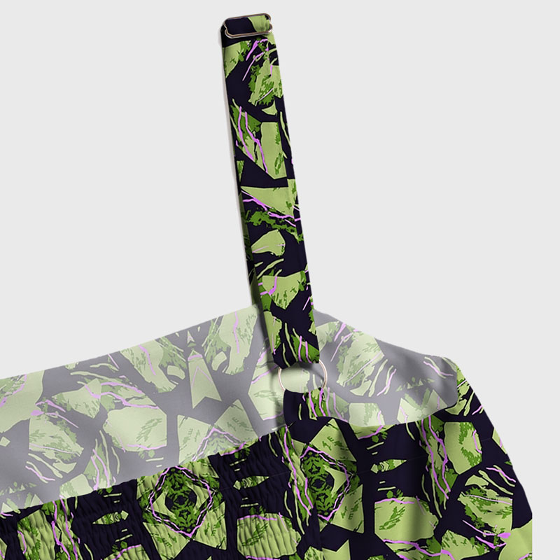 Tokyo-Tiger Geometric Art In The Forest Maxi Dress