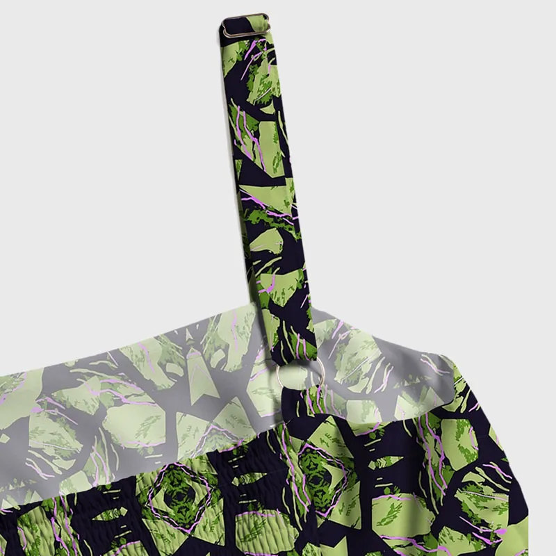 Tokyo-Tiger Geometric Art In The Forest Maxi Dress