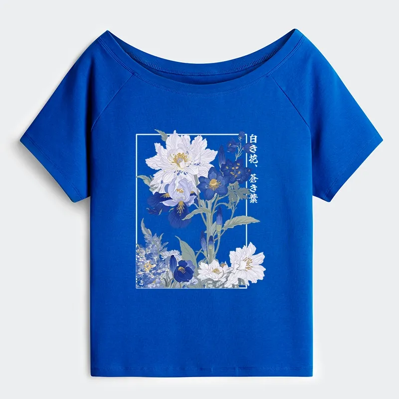 Tokyo-Tiger Blossoms Of The Firmament Off Shoulder T-Shirt