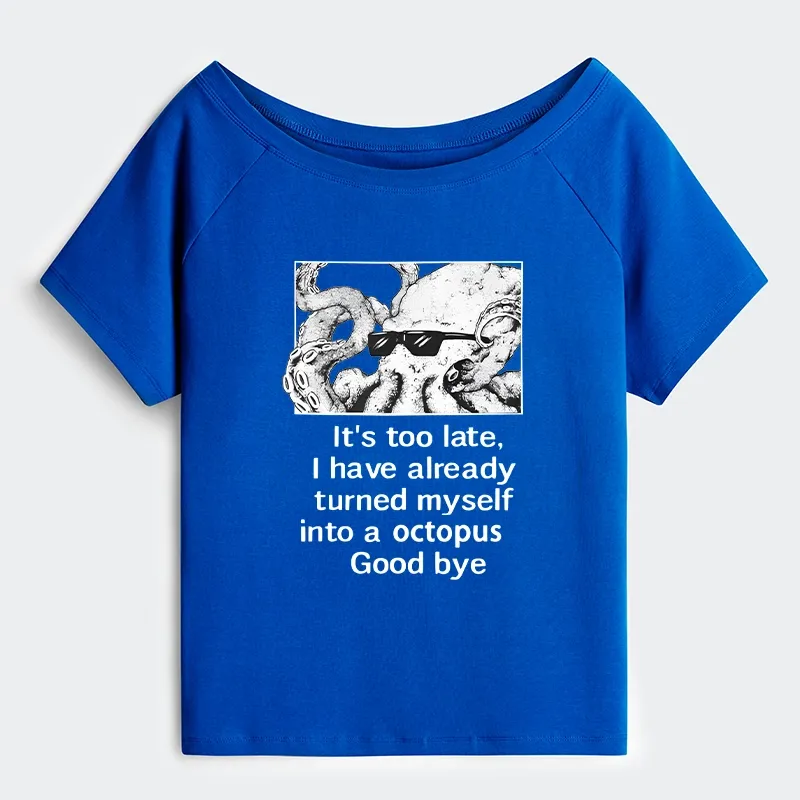 Tokyo-Tiger Octopus Meme I Disappeared Completely Off Shoulder T-Shirt