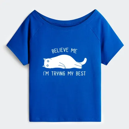 Tokyo-Tiger When Life Is Hard Nap First Off Shoulder T-Shirt