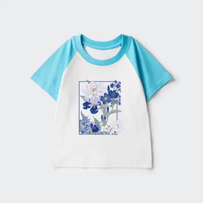 Tokyo-Tiger Blossoms Of The Firmament Kids Raglan T-shirt