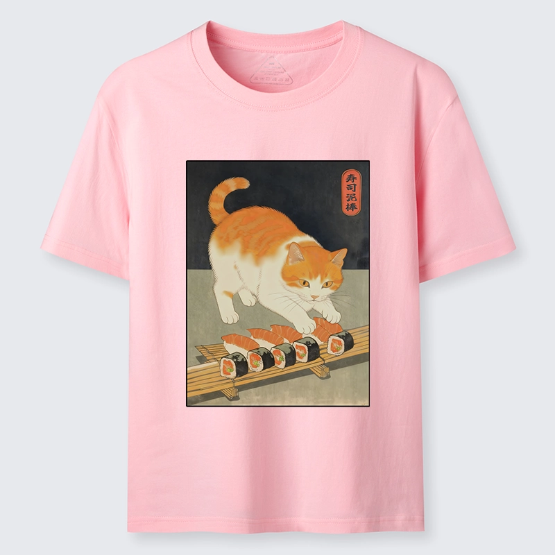 Tokyo-Tiger Cat Trying To Steal Sushi Classic T-Shirt