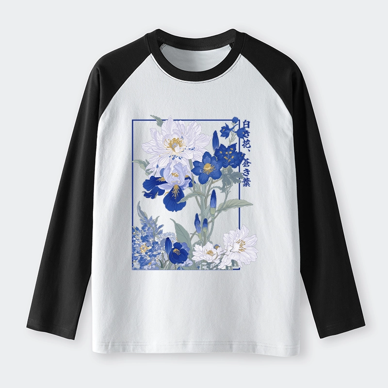 Tokyo-Tiger Blossoms Of The Firmament Raglan Long Sleeve T-shirt