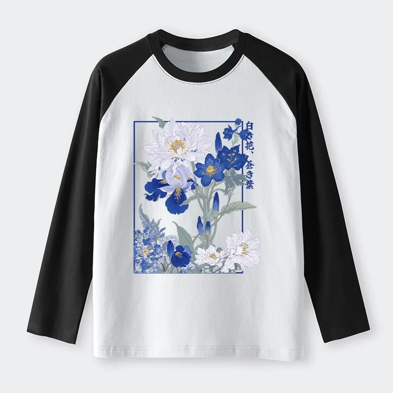 Tokyo-Tiger Blossoms Of The Firmament Raglan Long Sleeve T-shirt Sale