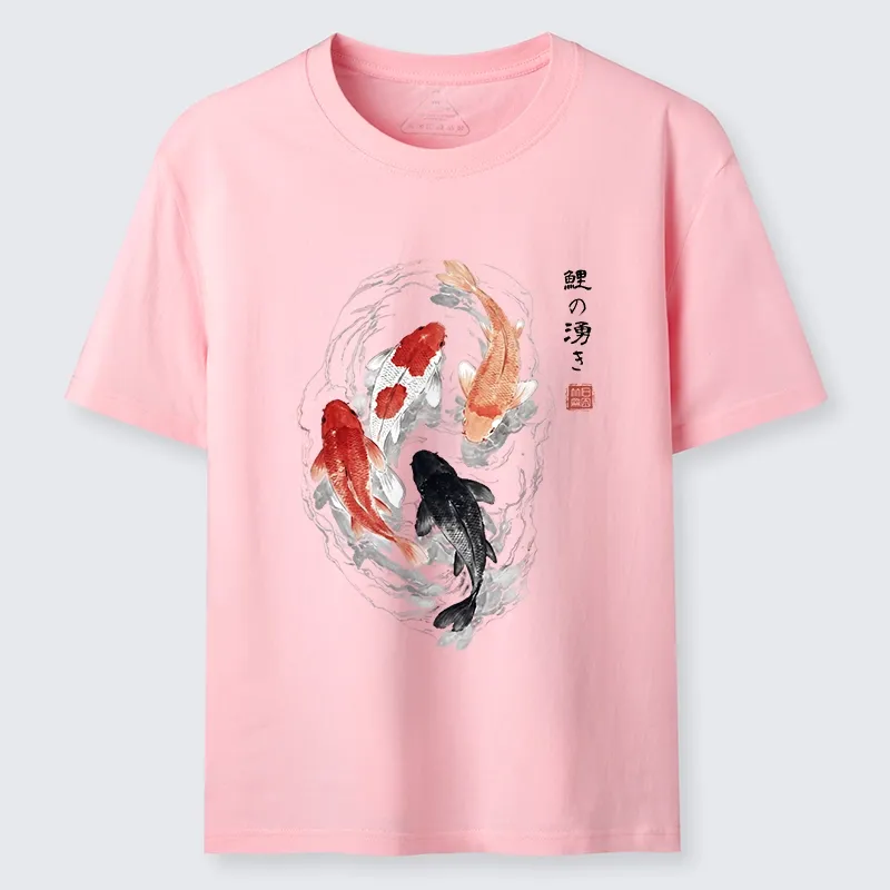 Tokyo-Tiger Koi Fish Flow In Traditional Ink Style Classic T-Shirt