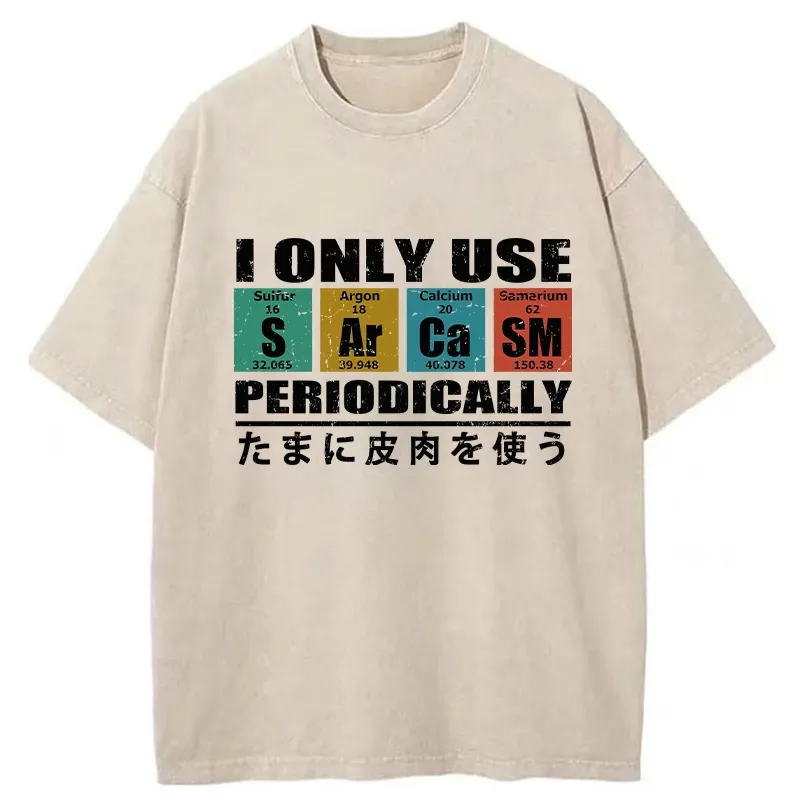 Tokyo-Tiger Use Sarcasm Occasionally Washed T-Shirt