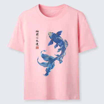 Tokyo-Tiger Lucky Blue Koi Fish Art Classic T-Shirt