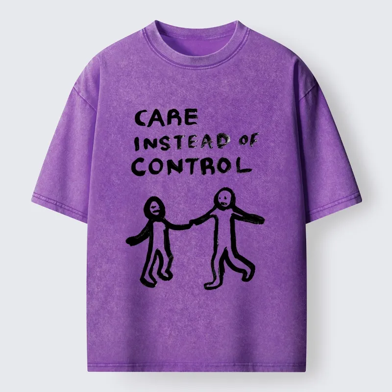 Tokyo-Tiger Choose Care Not Control Washed T-Shirt