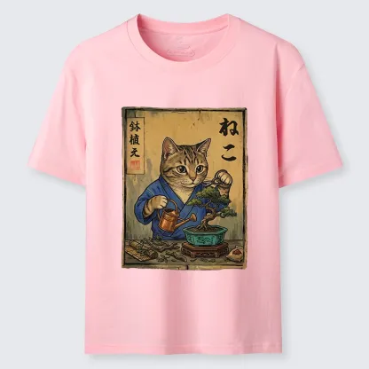 Tokyo-Tiger Cat Mastering Bonsai Art Classic T-Shirt