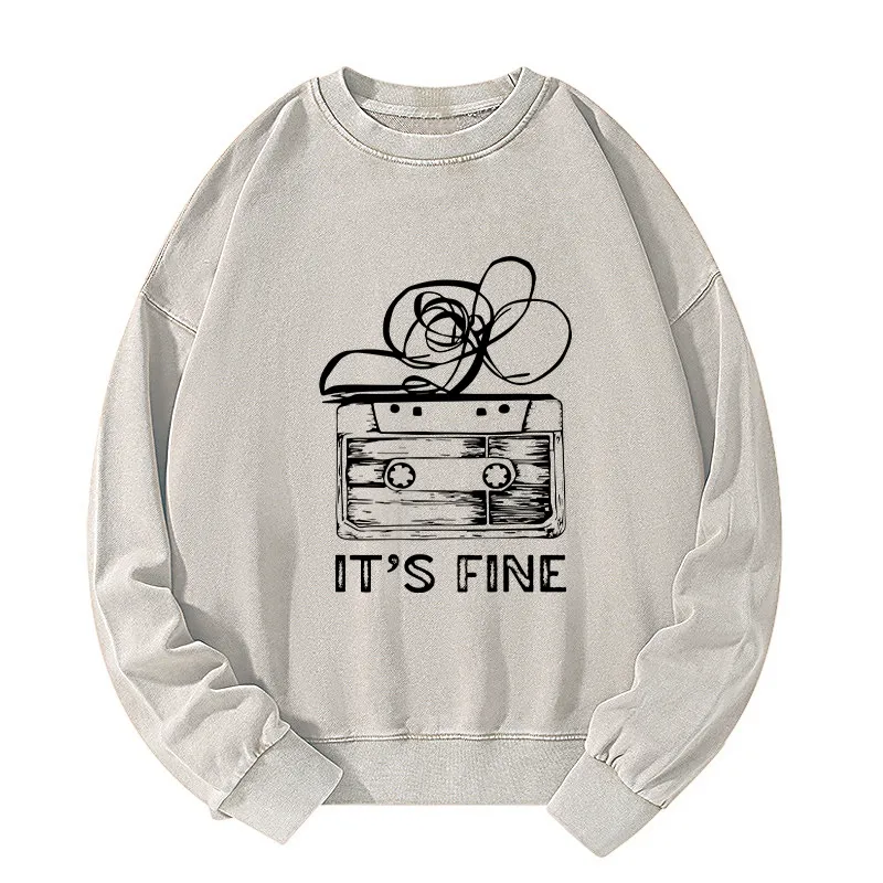 Tokyo-Tiger Cassette Fine Meme Washed Sweatshirt Sale