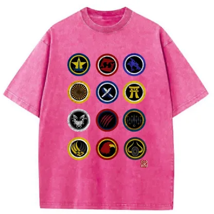 Tokyo-Tiger Baseball Japanese Emblem Washed T-Shirt