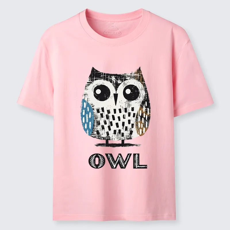 Tokyo-Tiger Minimalist Owl Illustration Print Classic T-Shirt