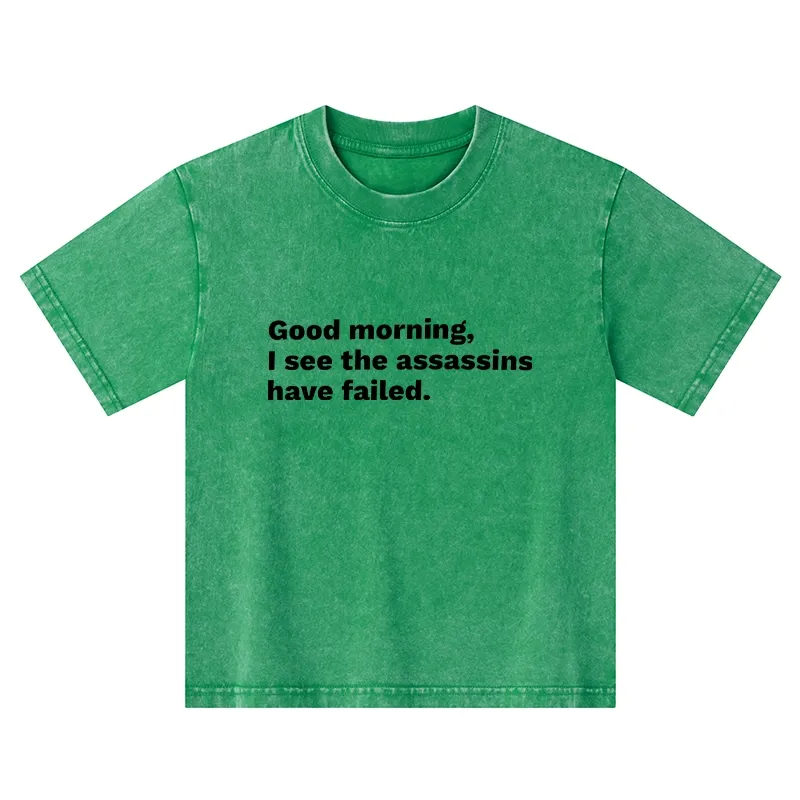 Tokyo-Tiger Assassins Failed Morning Quote Art Kids Washed T-Shirt